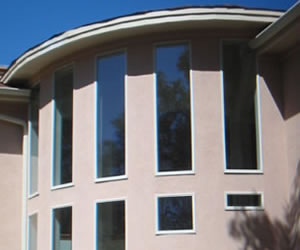 image of large house with curved windows